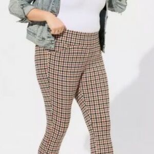 Studio Pixie Luxe Ponte Skinny Pant Mirco Houndstooth Brown Shades